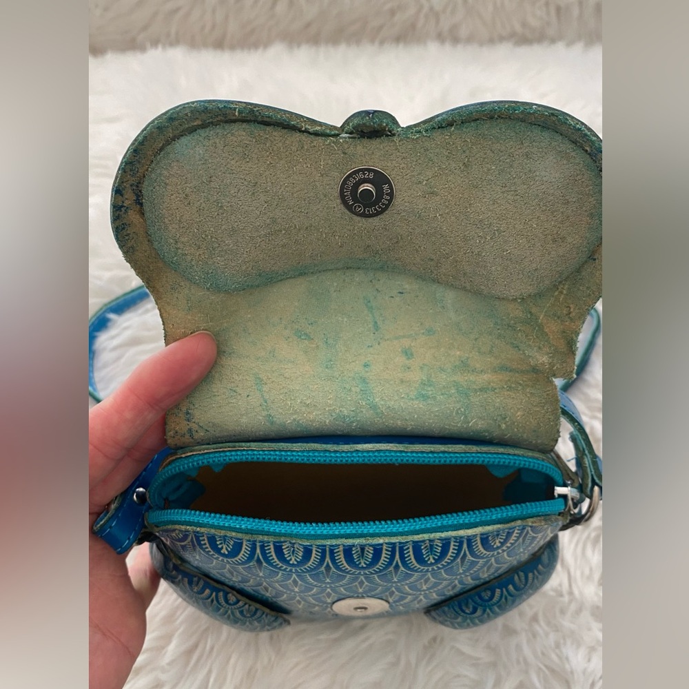 NWOT PurseWorld Australia Unique Blue Owl Crossbody Purse - Picture 5 of 8